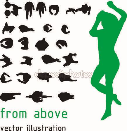 Birds Eye View People Vector Images .